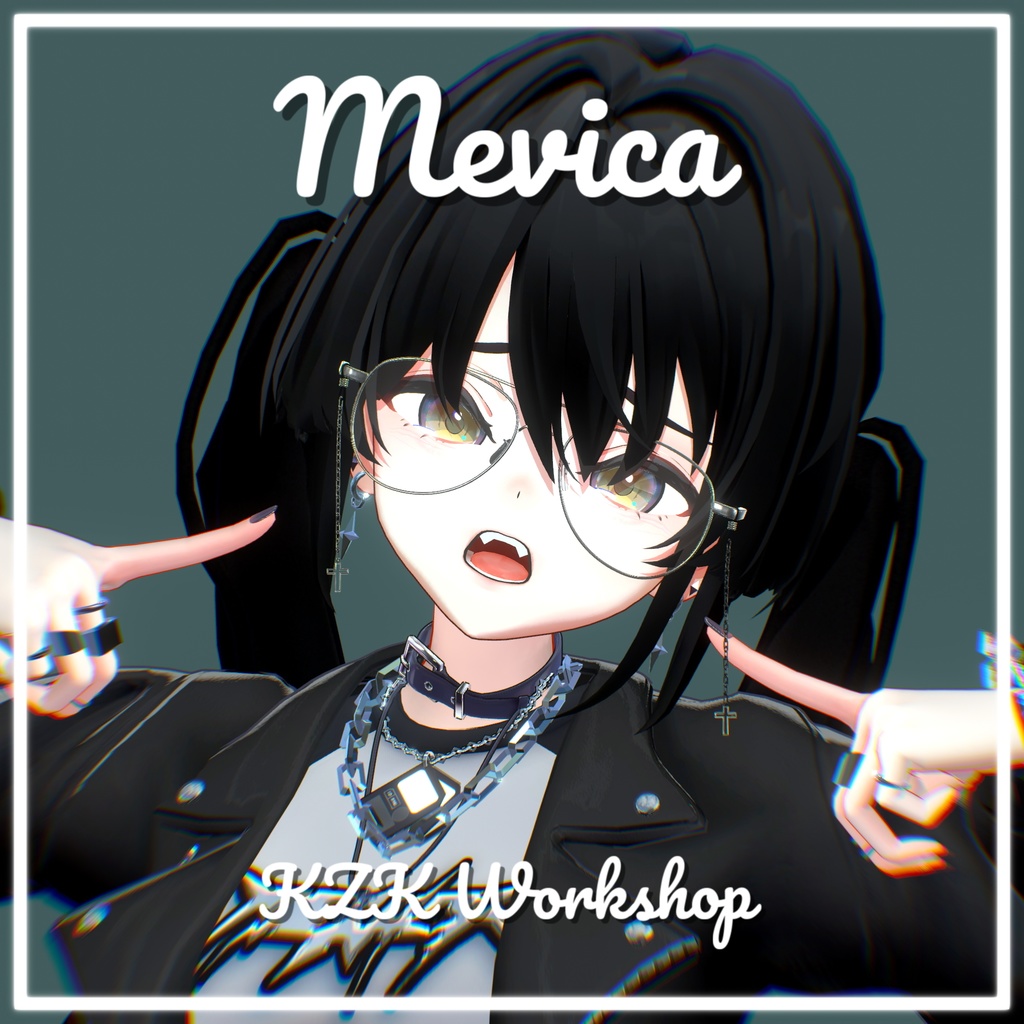 Glasses No.01 VRChat向け眼鏡