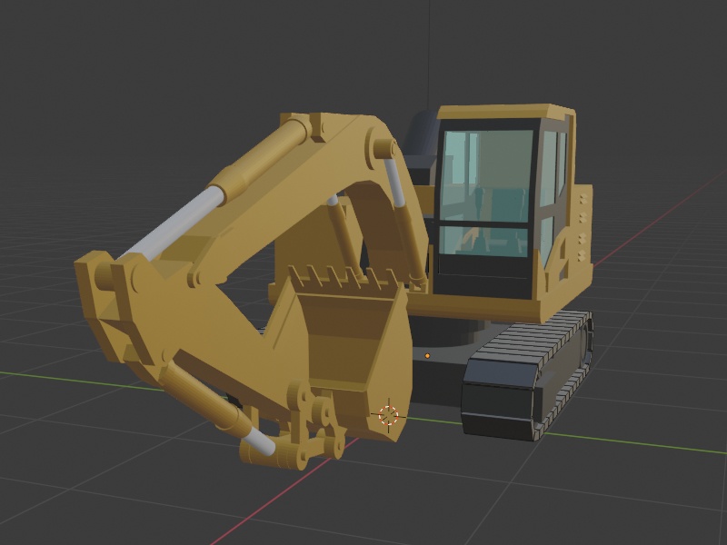 ローポリ 3Dモデル 建設重機 5点セット