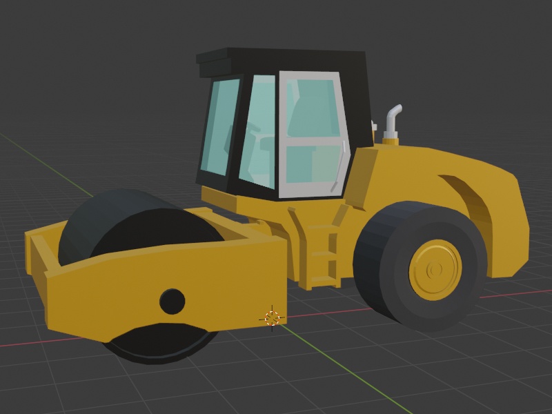 ローポリ 3Dモデル 建設重機 5点セット