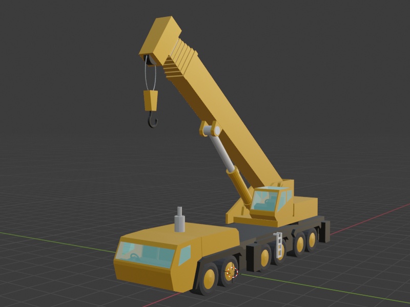 ローポリ 3Dモデル 建設重機 5点セット