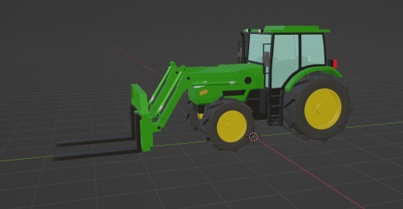 ローポリ 3D コンバイン トラクター アタッチメントセット