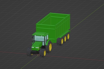 ローポリ 3D コンバイン トラクター アタッチメントセット