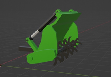 ローポリ 3D コンバイン トラクター アタッチメントセット