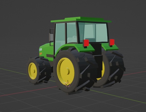 ローポリ 3D コンバイン トラクター アタッチメントセット