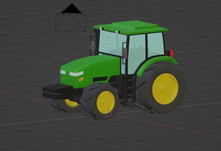 ローポリ 3D コンバイン トラクター アタッチメントセット