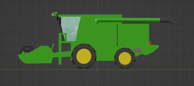 ローポリ 3D コンバイン トラクター アタッチメントセット