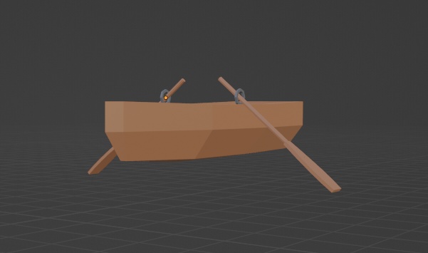 ローポリ　3Dモデル　海シリーズ　ボート　船　4点セット