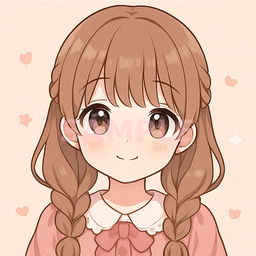 ゆるふわツインテ少女アイコンセット【透過PNG】