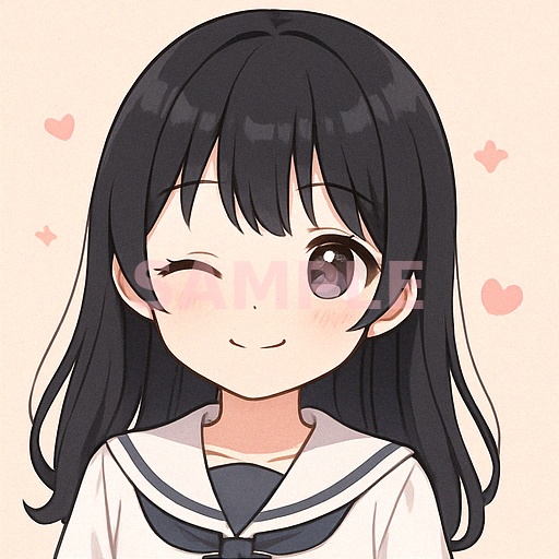 ゆるふわツインテ少女アイコンセット【透過PNG】