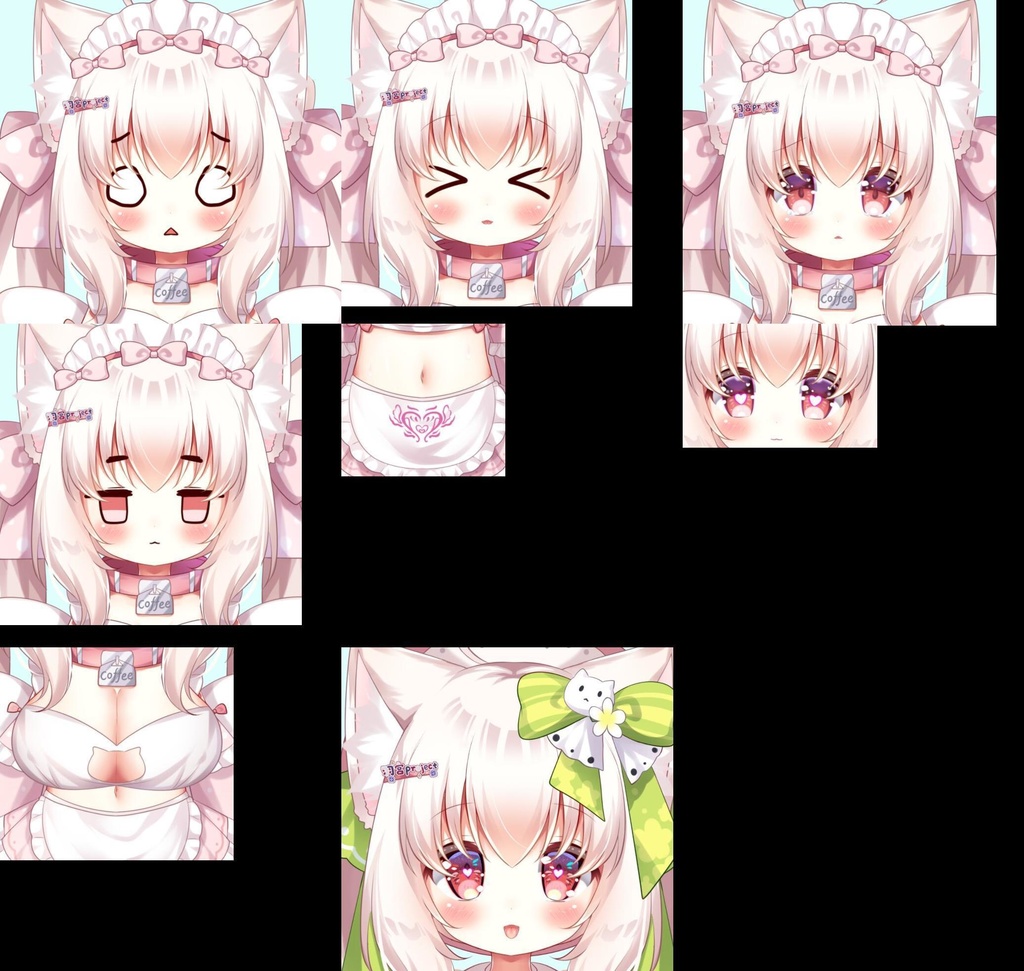 【汎用モデル】コーヒーちゃん【vts向け】【Live2Dモデル】