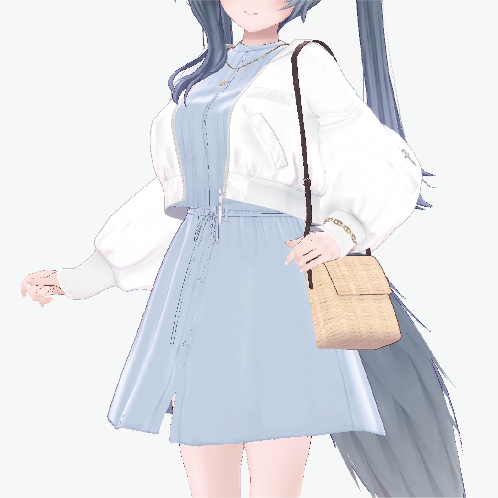 【VRC対応衣装】5アバター対応フルコーデ RAGEBLUE「ワンピース/MA-1/服飾小物」