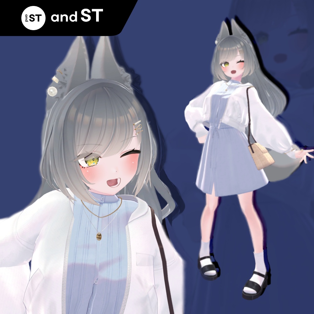 【VRC対応衣装】5アバター対応フルコーデ RAGEBLUE「ワンピース/MA-1/服飾小物」