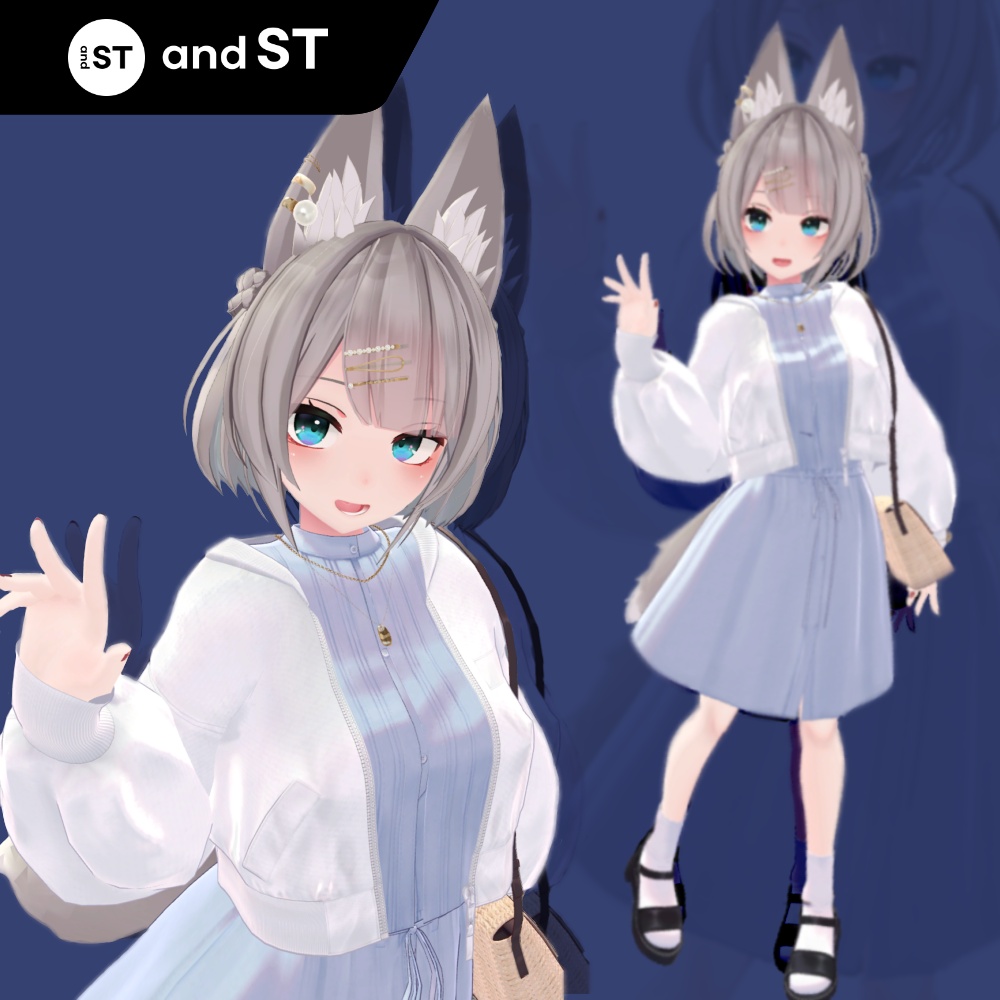 【VRC対応衣装】5アバター対応フルコーデ RAGEBLUE「ワンピース/MA-1/服飾小物」