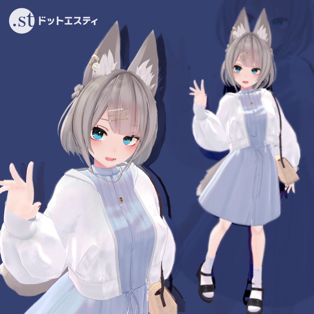 【VRC対応衣装】5アバター対応フルコーデ RAGEBLUE「ワンピース/MA-1/服飾小物」