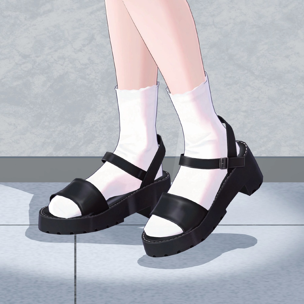 【VRC対応衣装】5アバター対応 RAGEBLUE「ワンピース/サンダル/靴下」SET