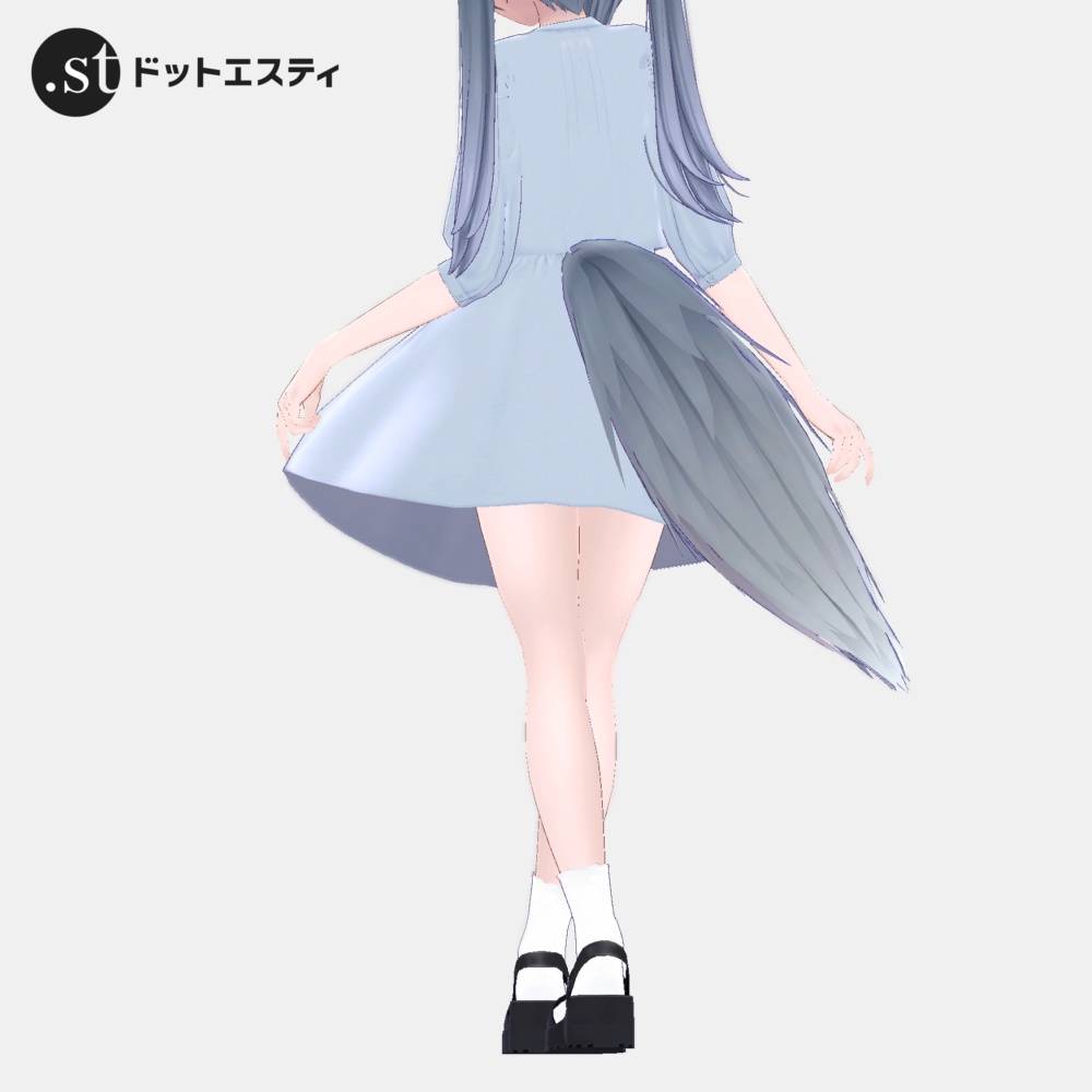 【VRC対応衣装】5アバター対応 RAGEBLUE「ワンピース/サンダル/靴下」SET