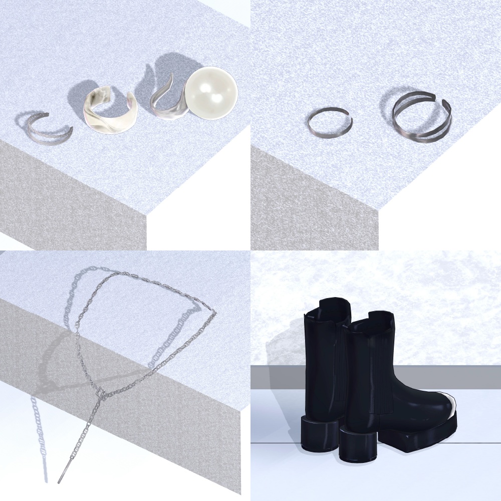 【VRC対応衣装】6アバター対応フルコーデHARE「アウター/スウェット/パンツ/服飾小物」