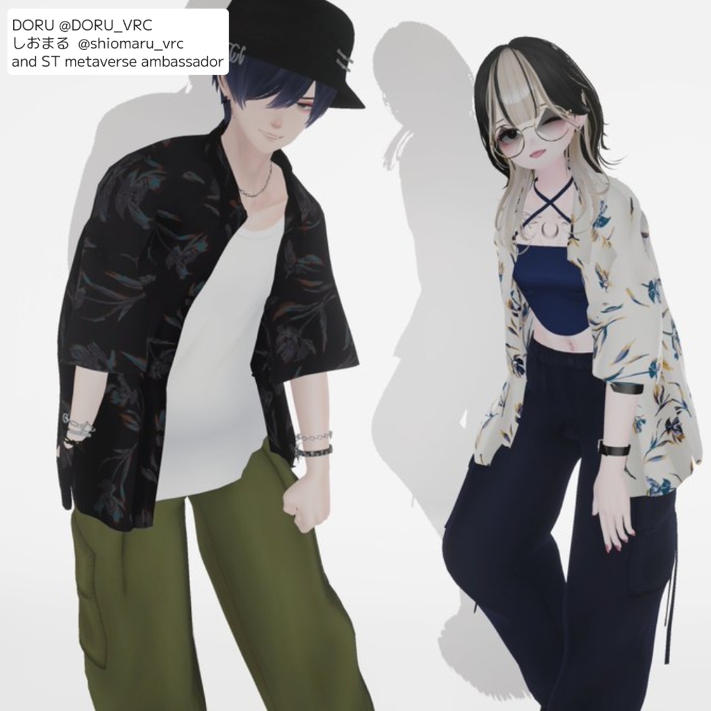 and ST RAGEBLUE「Flower shirt co-ord」