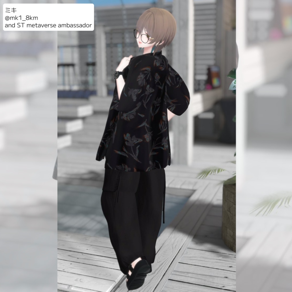 and ST RAGEBLUE「Flower shirt co-ord」