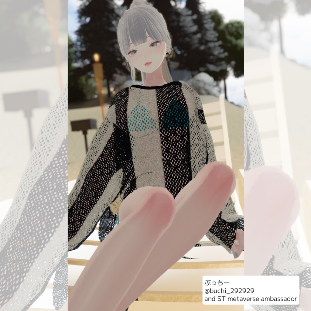 and ST JEANASIS 「mesh pullover co-ord」