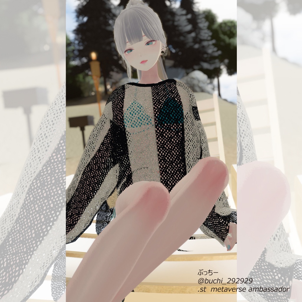 and ST JEANASIS 「mesh pullover co-ord」