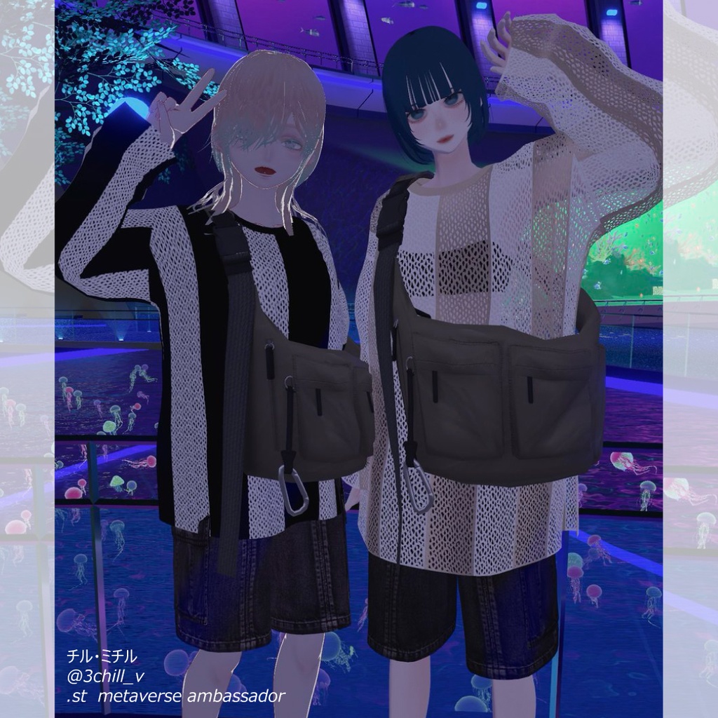 and ST JEANASIS 「mesh pullover co-ord」