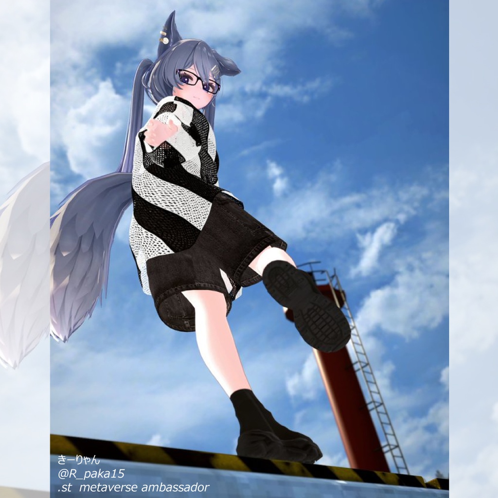 and ST JEANASIS 「mesh pullover co-ord」