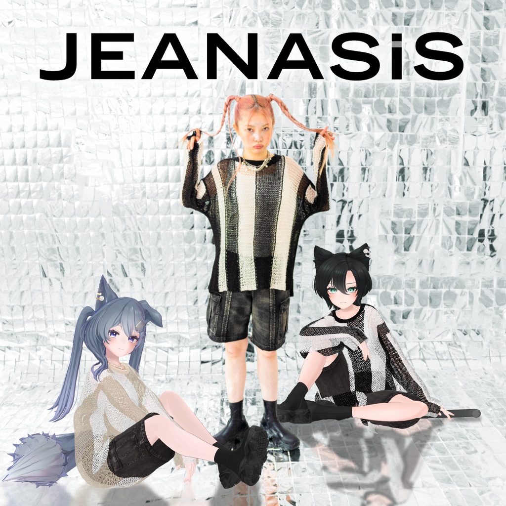 .st JEANASIS 「mesh pullover co-ord」