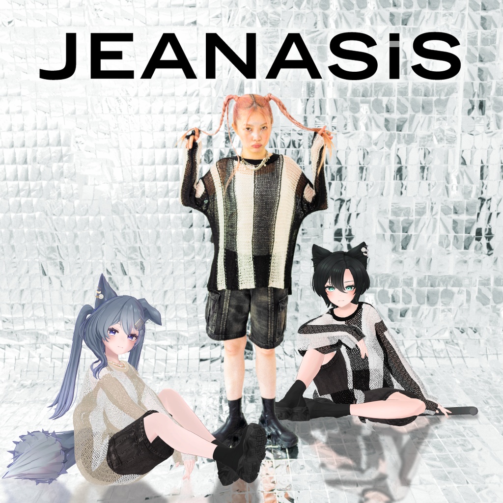 and ST JEANASIS 「mesh pullover co-ord」