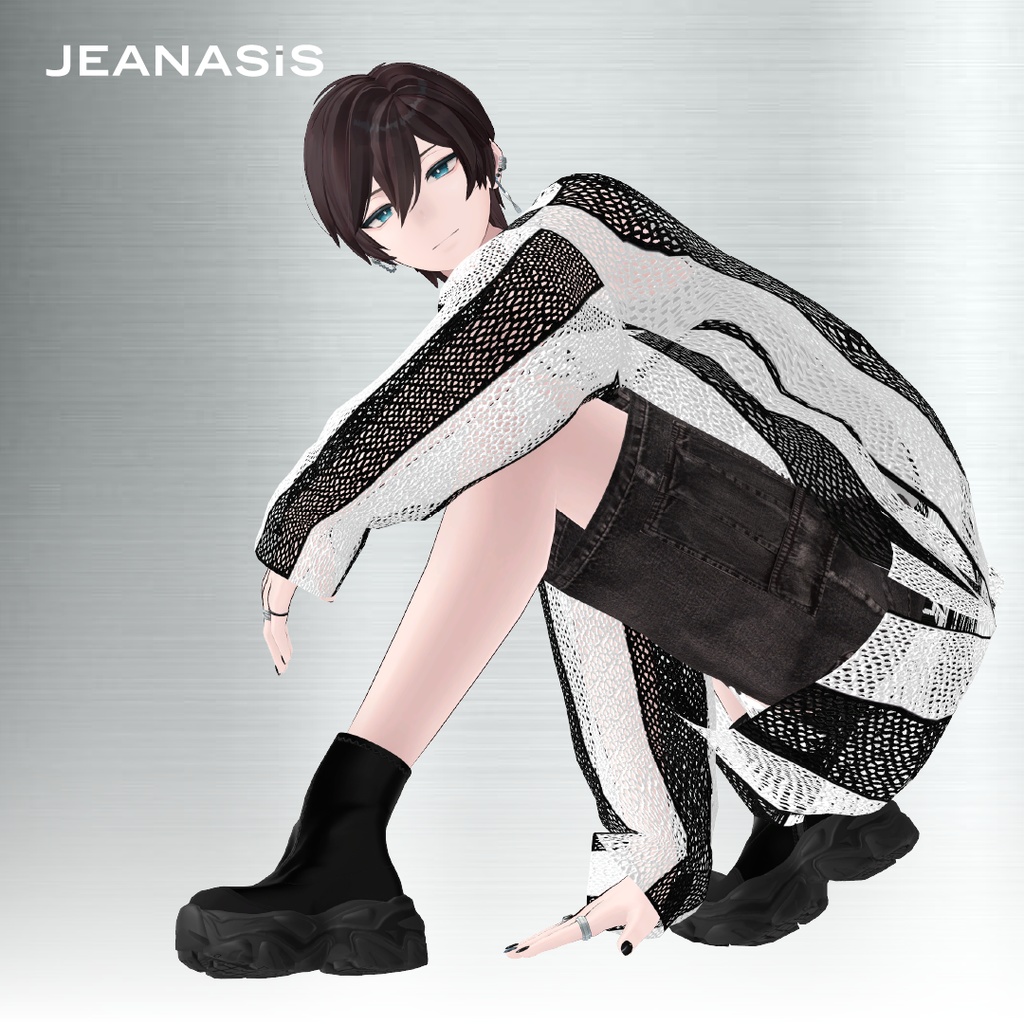 and ST JEANASIS 「mesh pullover co-ord」