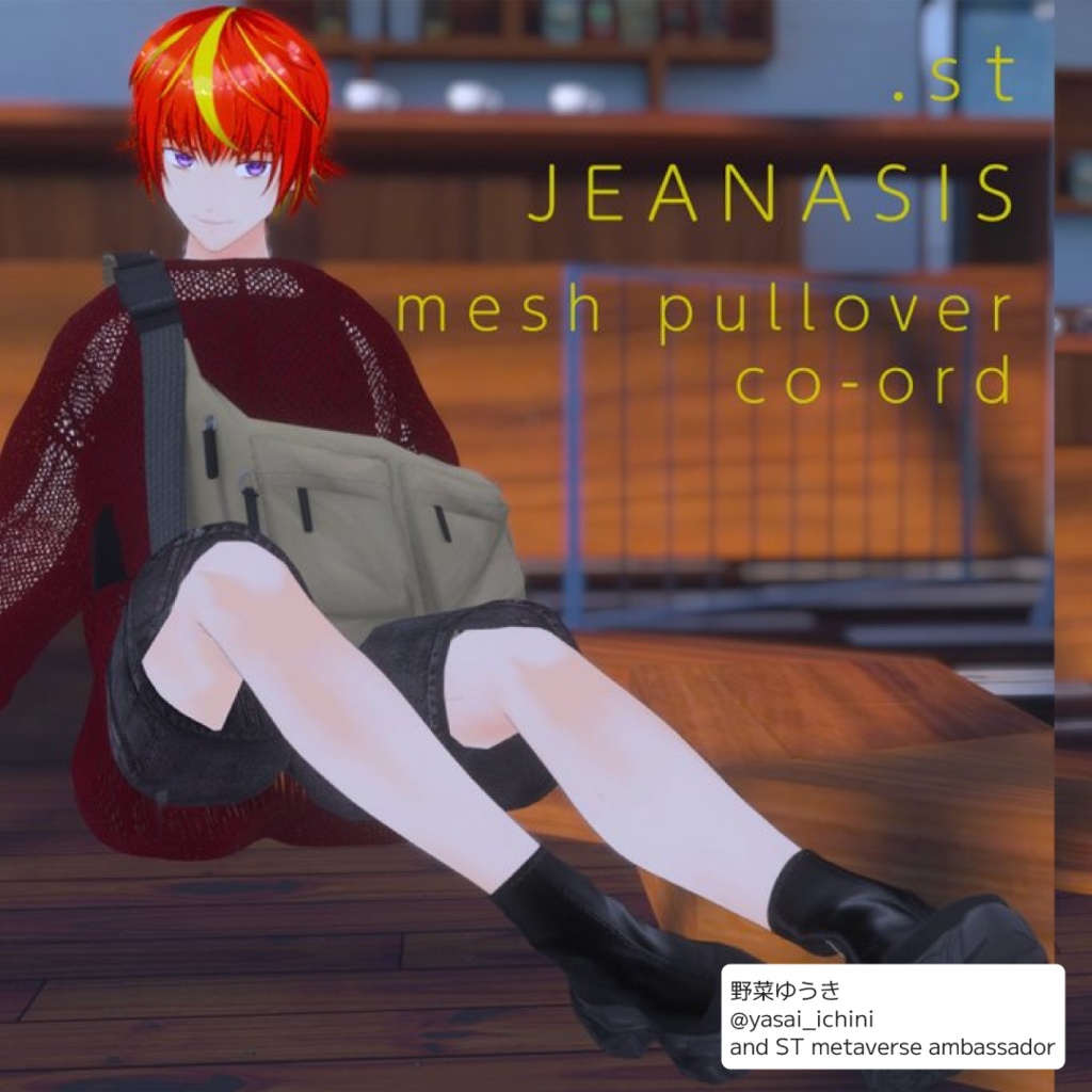 and ST JEANASIS 「mesh pullover co-ord」