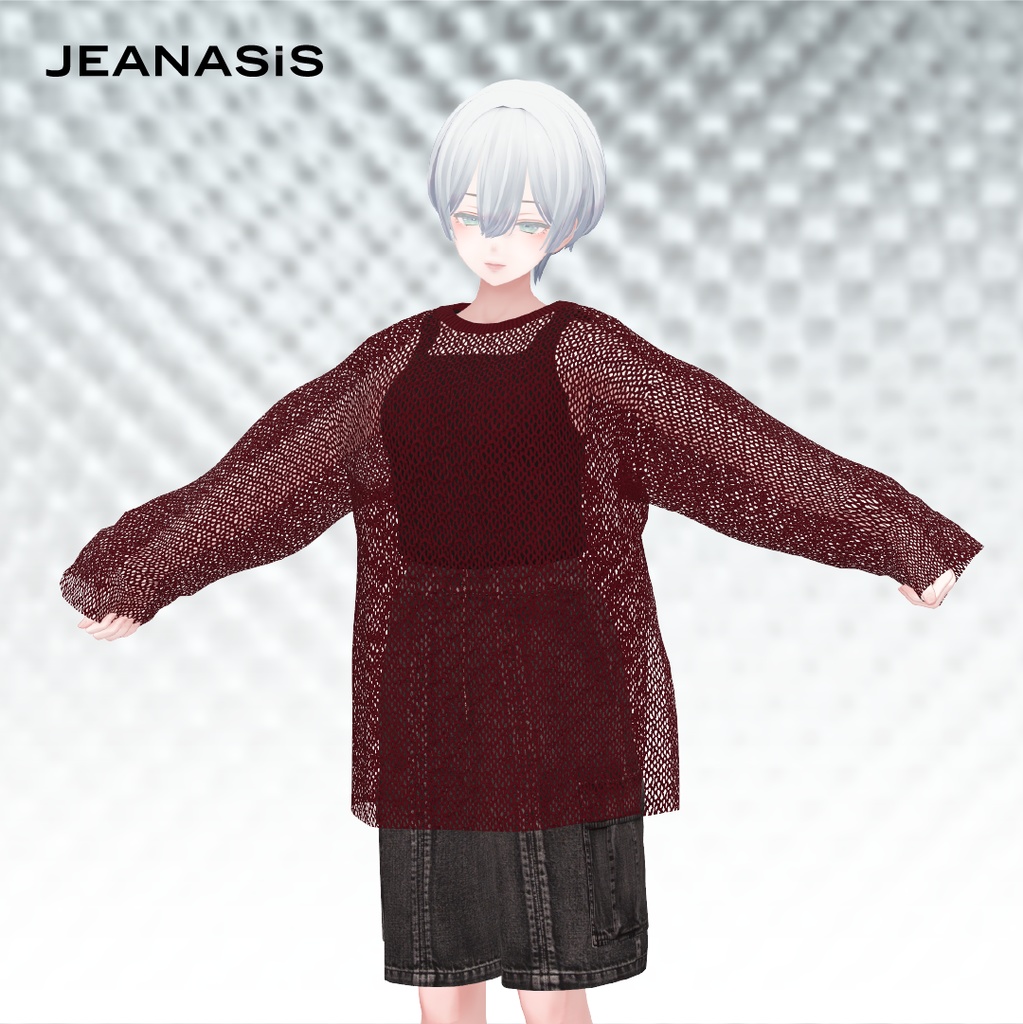 and ST JEANASIS 「mesh pullover co-ord」