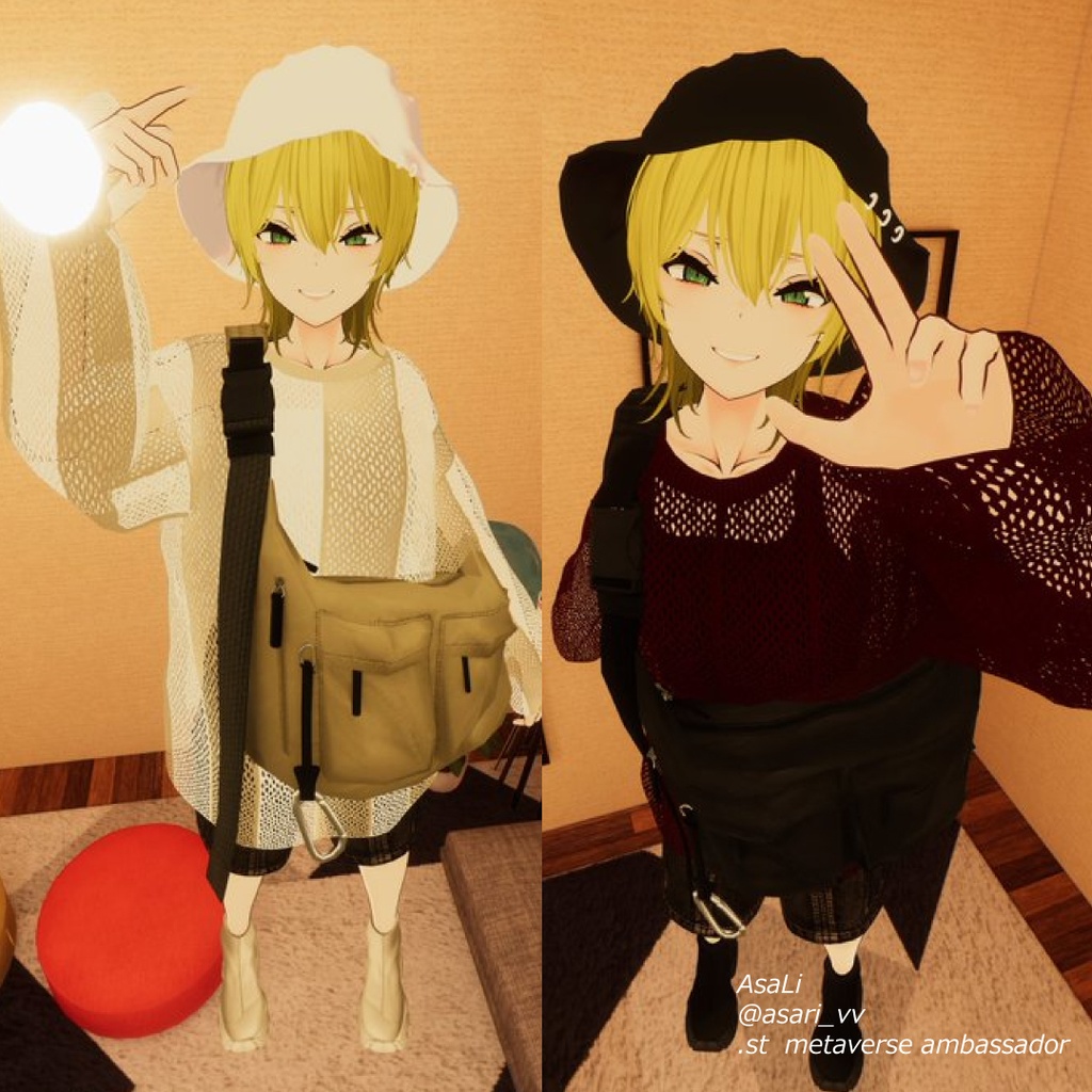 and ST JEANASIS 「mesh pullover co-ord」