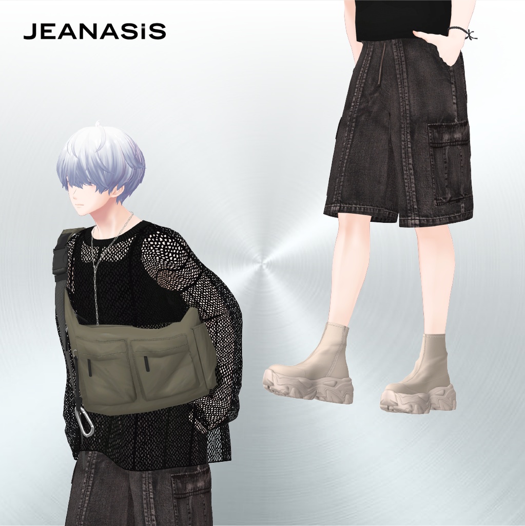 and ST JEANASIS 「mesh pullover co-ord」