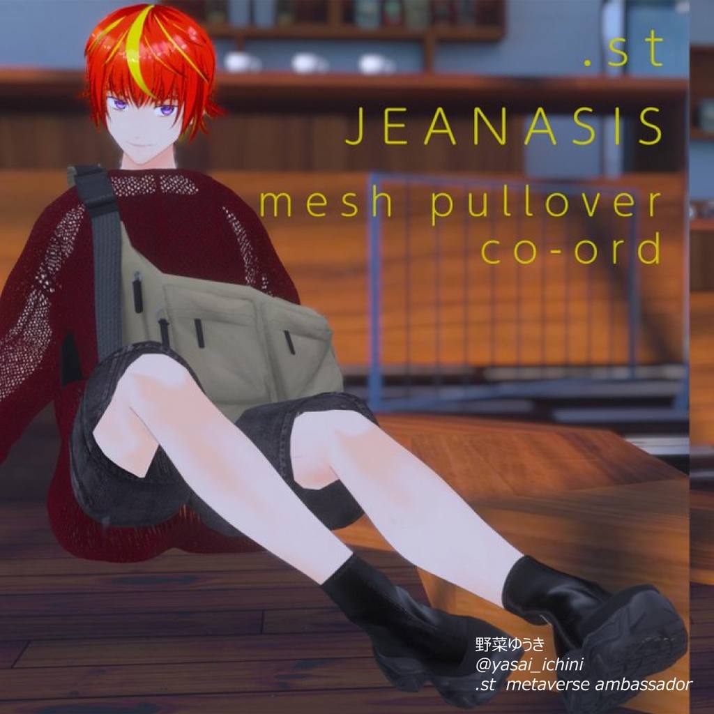 and ST JEANASIS 「mesh pullover co-ord」