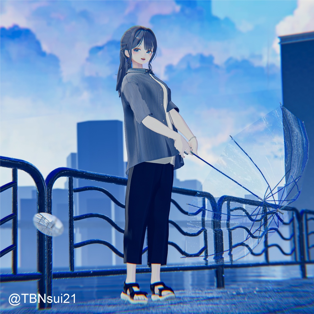 and ST GLOBAL WORK『夏の羽織り2スタイルコーデ』フルSET