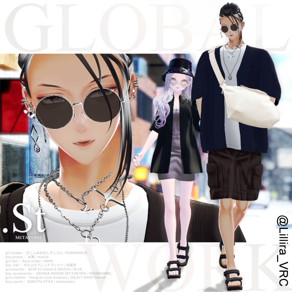 and ST GLOBAL WORK『夏の羽織り2スタイルコーデ』フルSET