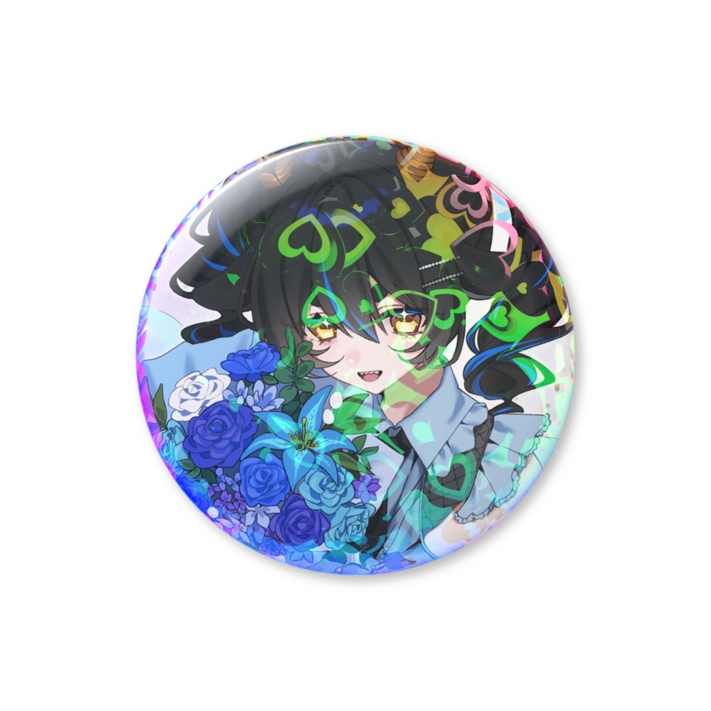 八木かぷら 一周年記念ｸﾞｯｽﾞ 缶ﾊﾞｯｼﾞ(ﾎﾛｸﾞﾗﾑ)