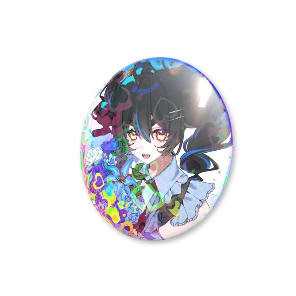 八木かぷら 一周年記念グッズ 缶バッジ(ホログラム)