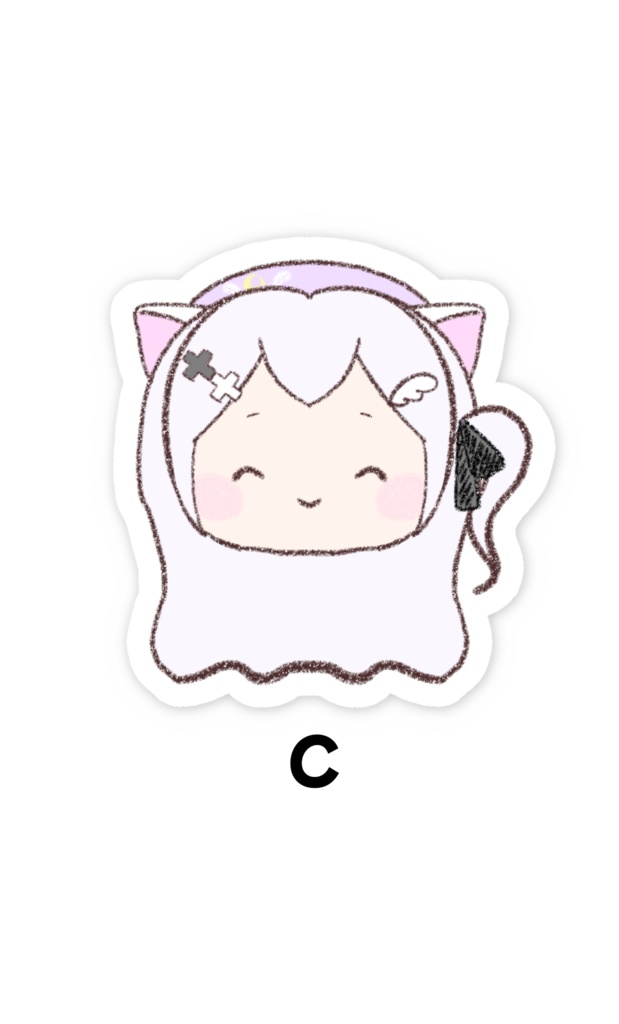 【常設グッズ】天猫にあ手書き自画像ステッカー