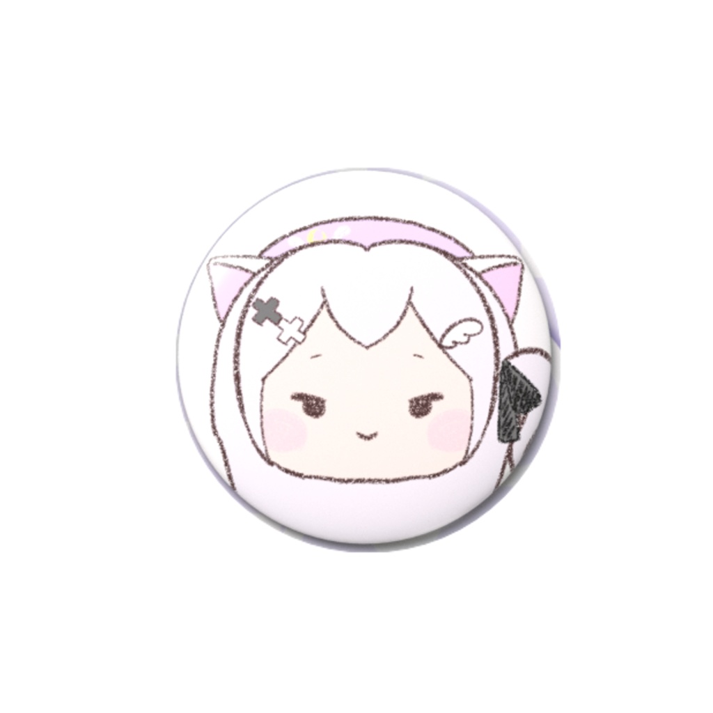 【常設グッズ】天猫にあサイン&手書き自画像缶バッジセット