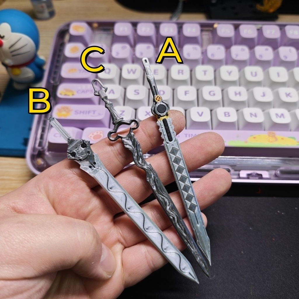 【葉瞬光】青溟剣 メガミデバイス 1/12 1/10 武器 塗装済