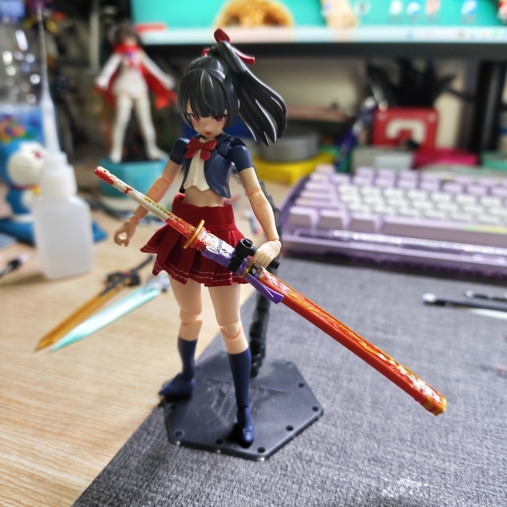 【灼霜】緋雪　メガミデバイス　1/12　1/10　武器　塗装済