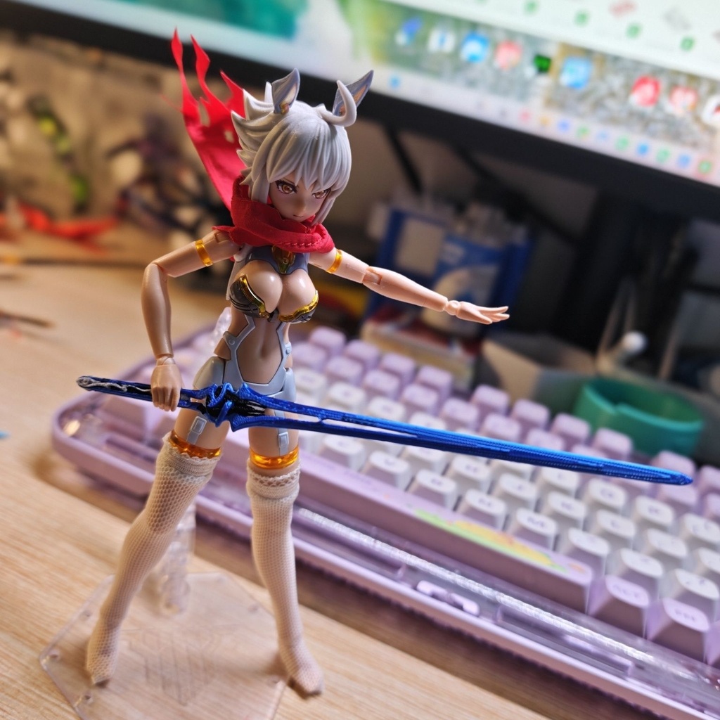 【秧秧・玄翎】天つ蒼淵　メガミデバイス　1/12　1/10　武器　塗装済