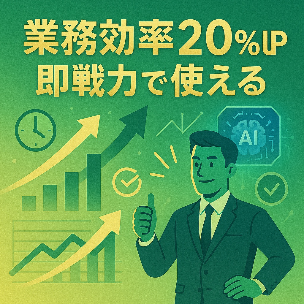 即戦力AIプロンプトテンプレート50種|業務効率10倍化&月100時間時短を実現するビジネス活用集