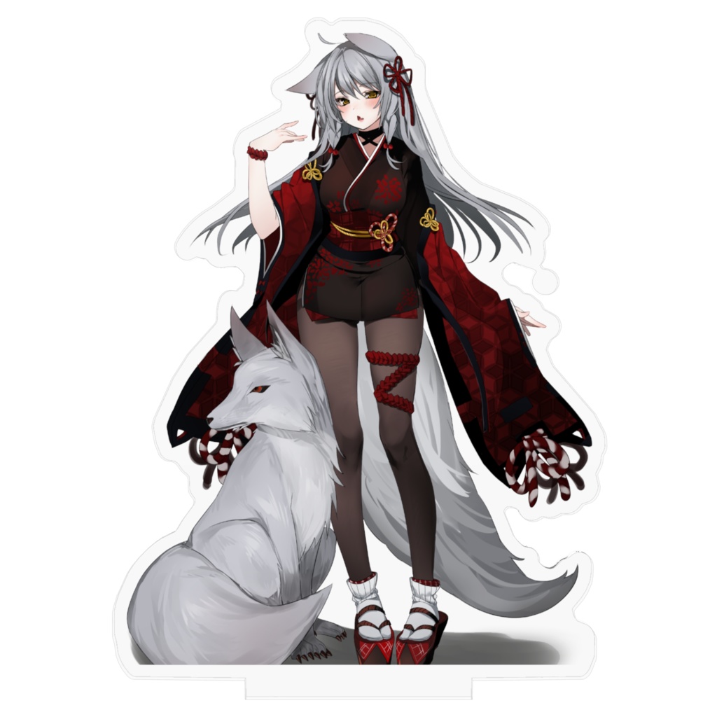 つっきー狐と一緒のアクスタ