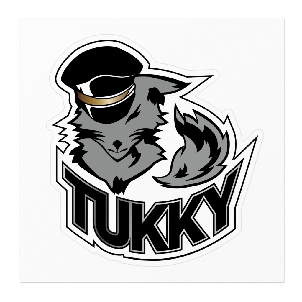 Vtuber Tukky new modelロゴステッカー(軍服)