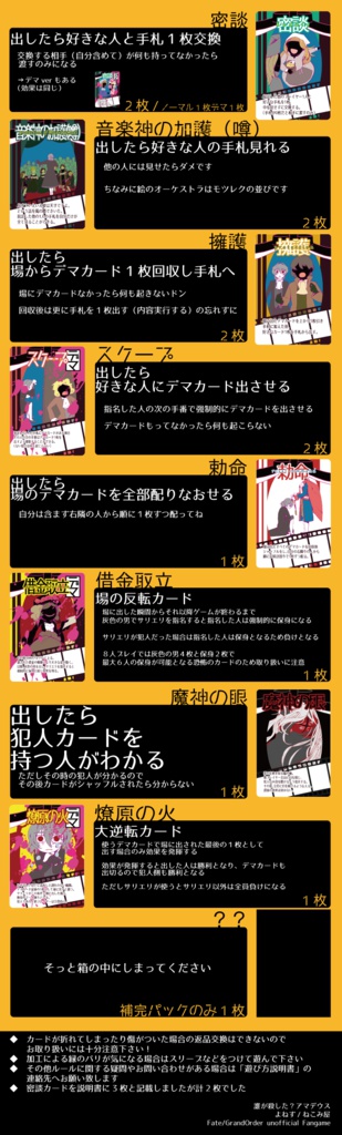 誰が殺した?アマデウス (FGO/二次創作ボードゲーム)