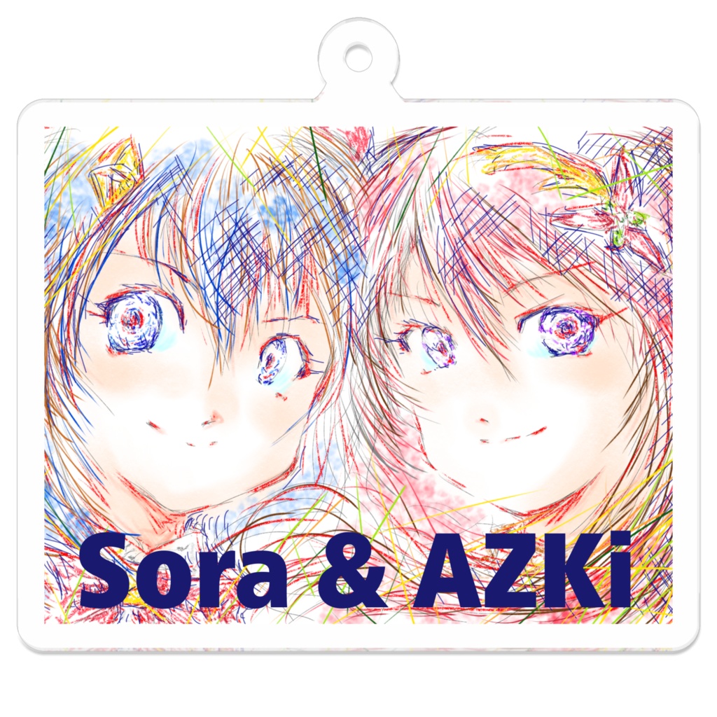 【非公式】そら&AZKiキーホルダー#01