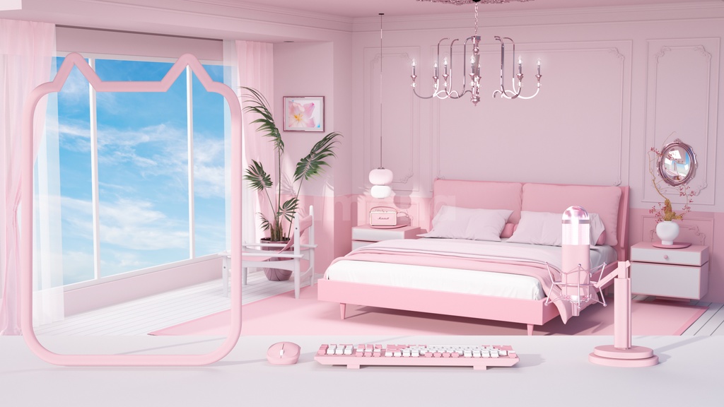 방송배경/방송화면/버튜버/配信部屋/3DBackground for VTuber/配信背景/Live Streaming Background/VTuber room/Vtuber background